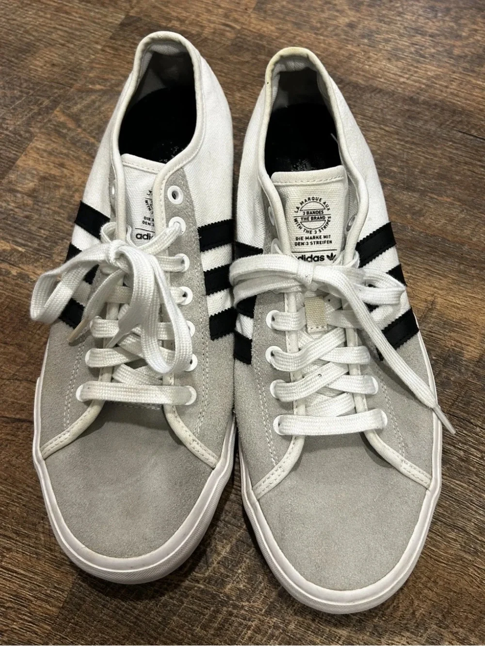 Adidas Men’s Matchcourt RX Sneakers White/Grey Size 12 skateboarding shoes